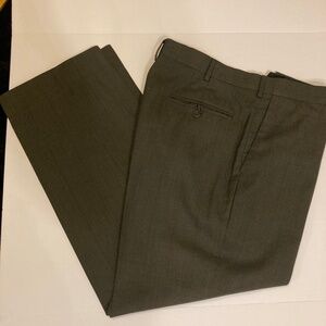 Perry Ellis Portfolio Mens Modern Fit Dress Pants 34/29 Brown Flat Front